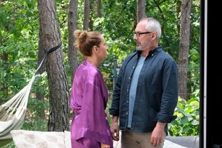 M jak miłość odc. 1820. Viola (Magdalena Waligórska), Adam Werner (Jacek Kopczyński)