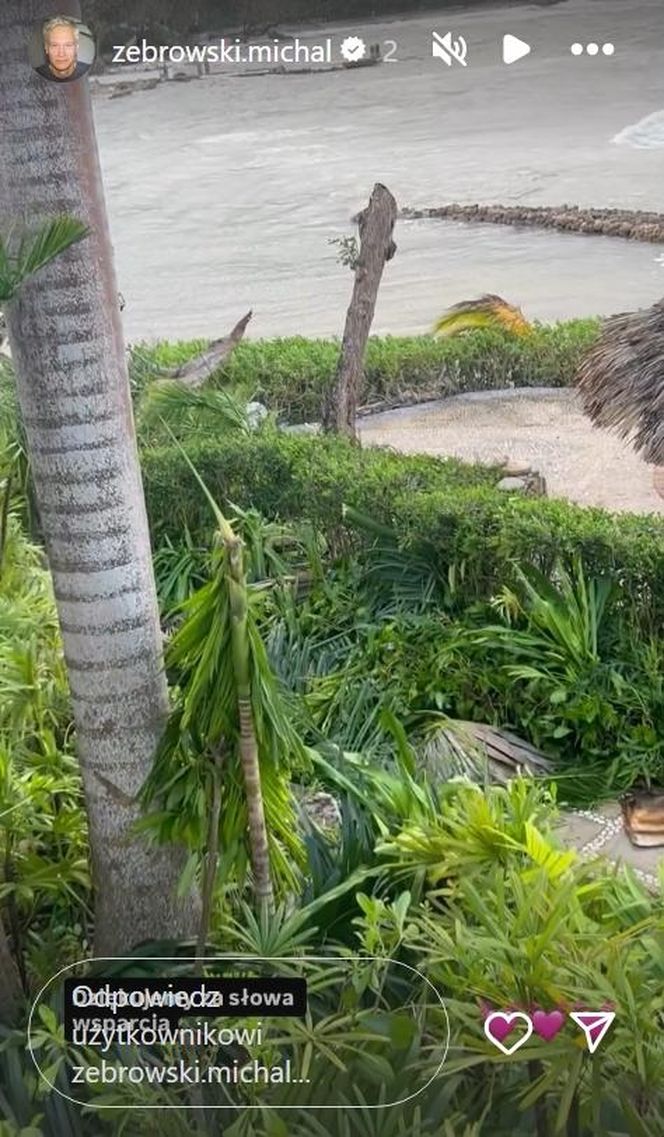 Michał Żebrowski pokazał oko cyklonu! Potworne zniszczenia po Melissie