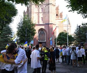 Ukraińcy świętują rocznicę odzyskania niepodległości w Gdańsku. Zniszczono baner przy konsulacie