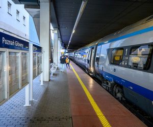 Pociąg Pendolino na dworcu Poznań Główny