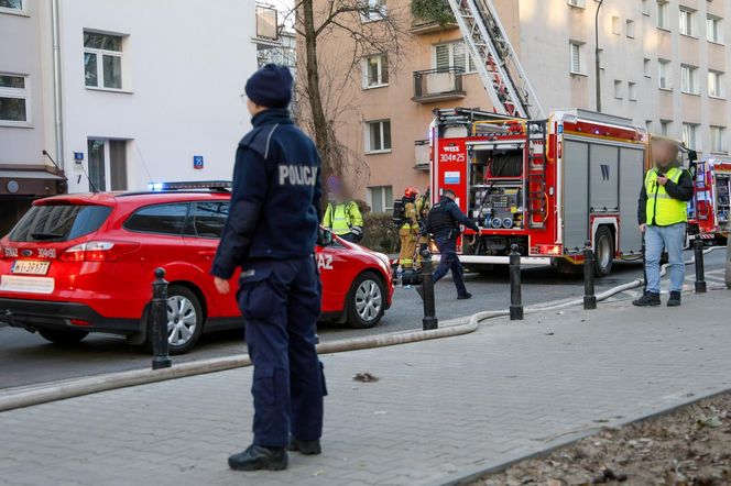 Pożar w bloku na Złotej w Warszawie (13.12.2024)