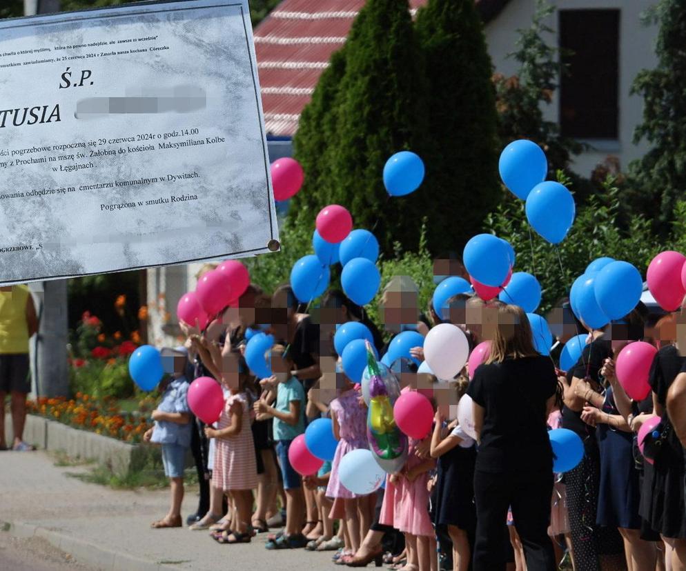 Kolorowe balony wzbiły się prosto do nieba. Wzruszający gest na pogrzebie 7-letniej Natusi. Psy zagryzły dziewczynkę [Zdjęcia]