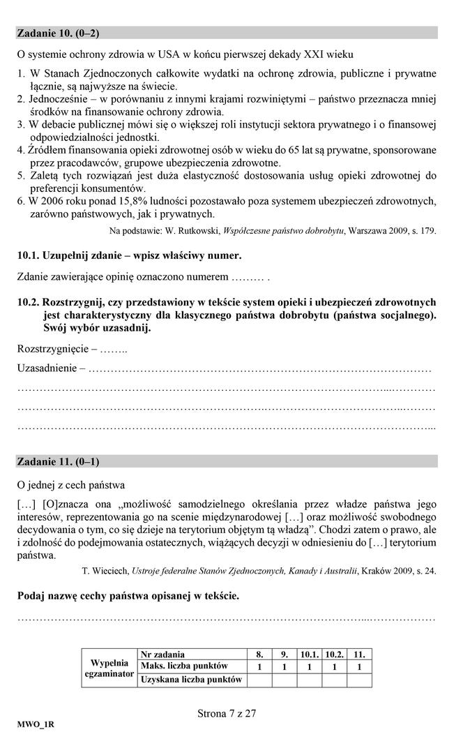 Matura 2019. Wiedza o społeczeństwie. Arkusze CKE WOS rozszerzony