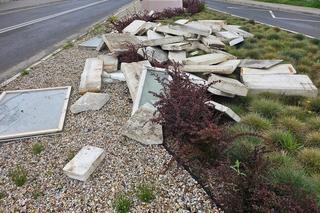 Odpady w centrum Krępy