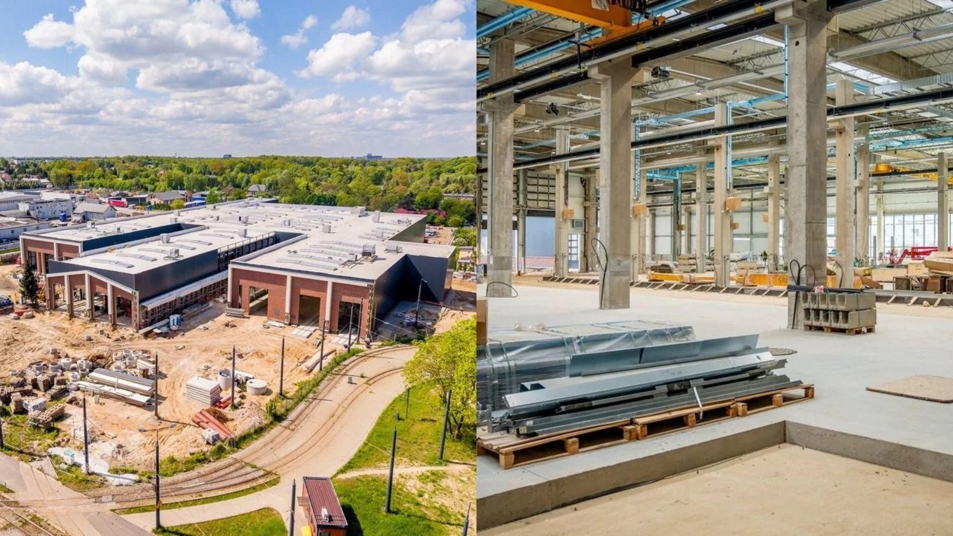 Dawna zajezdnia Helenówek w Łodzi w trakcie przebudowy