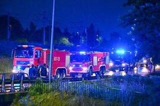 Pożar hali w Mińsku Mazowieckim