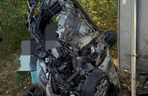 Śmiertelny wypadek pod Polkowicami. Nie żyje kierowca audi [ZDJĘCIA]