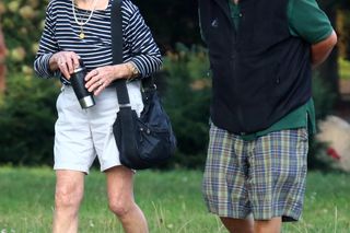 Bożena Dykiel na rybce w Gdyni