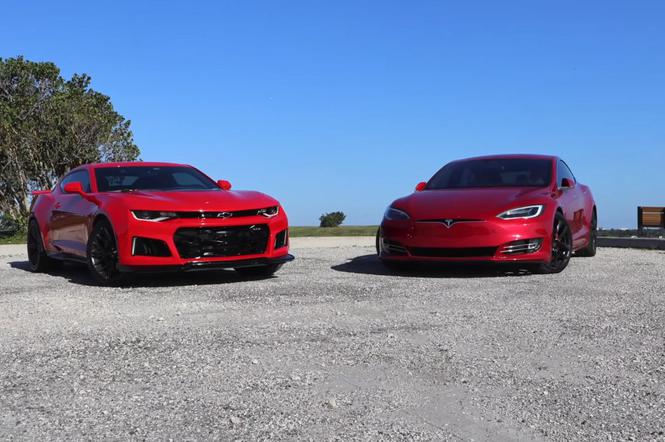 Tesla Model S vs. Camaro ZL1