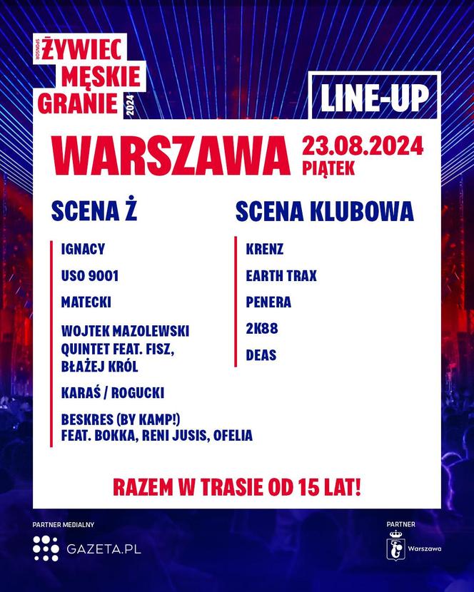 Męskie Granie 2024 w Warszawie - line-up