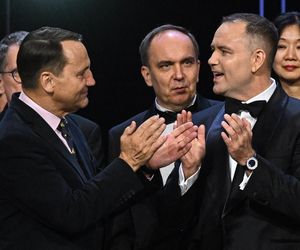 Rafał Trzaskowski i Radosław Sikorski na uroczystej gali po Konkursie Chopinowskim