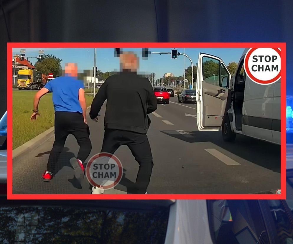 Bójka na światłach w Szczecinie. Kamera uchwyciła zaskakującą sytuację