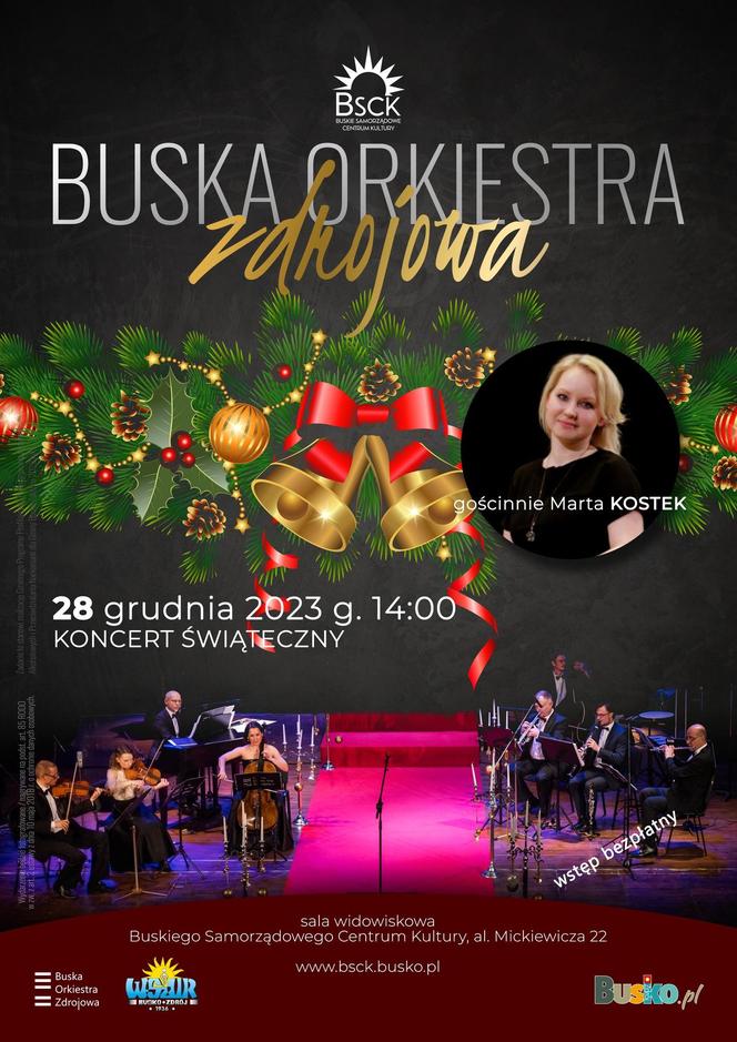 Wyjątkowy koncert świąteczny w Busku-Zdroju. Gościnnie wystąpi Marta Kostek