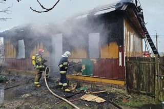Pożar drewnianego domu w Potoczku-Kolonii