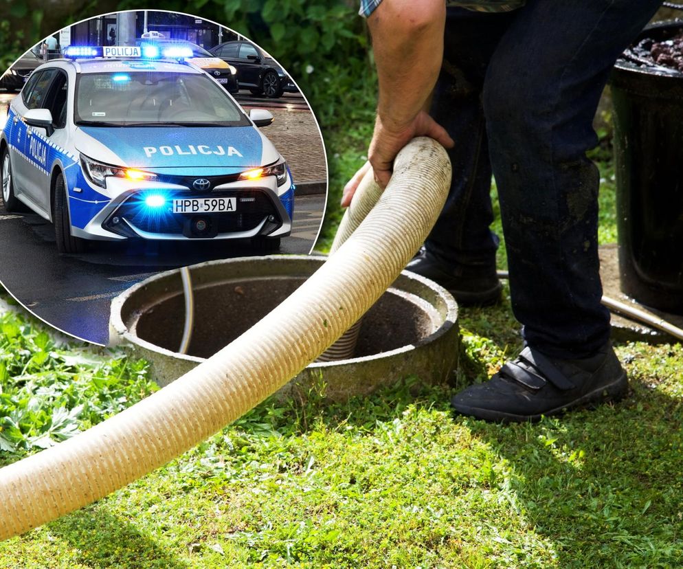 60-latek wylewał szambo na drogę. Policja weszła na posesję