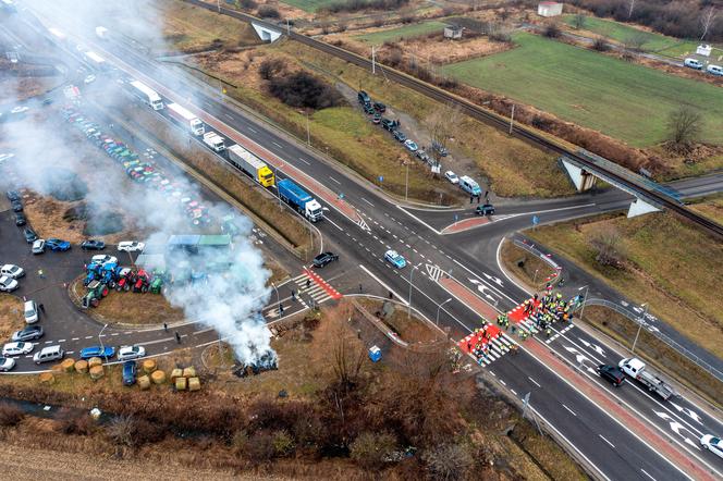 Protest rolników w Medyce 