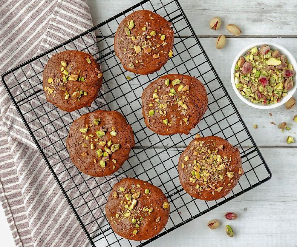 ciasteczka pistacjowe z mąki migdałowej