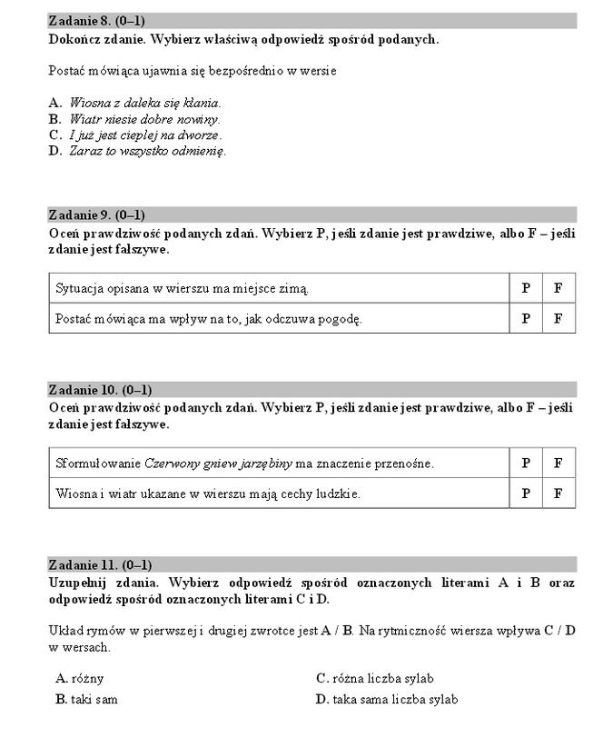 Arkusze sprawdzian 6 klasa