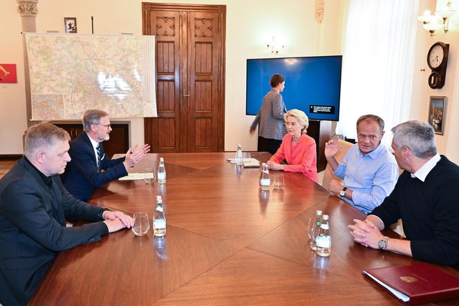 Konferencja prasowa Tuska z Von Der Leyen, Fico