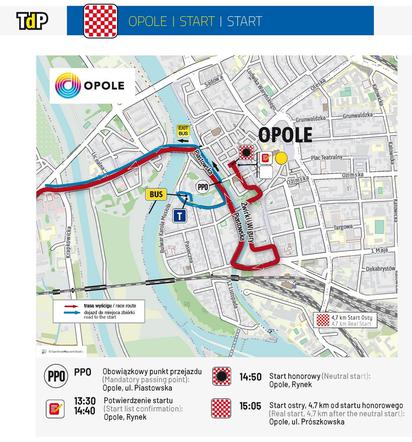Tour De Pologne Opole. Mapa wyścigu, trasa