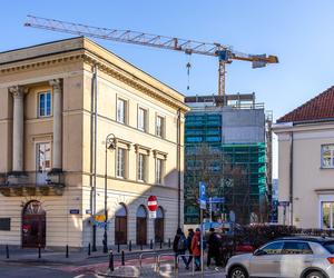 Hotel Puro przy Canaletta w Warszawie - zdjęcia z budowy (luty 2024)