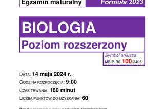 Matura 2024: biologia. Arkusze CKE i odpowiedzi. Poziom rozszerzony [Formuła 2023]