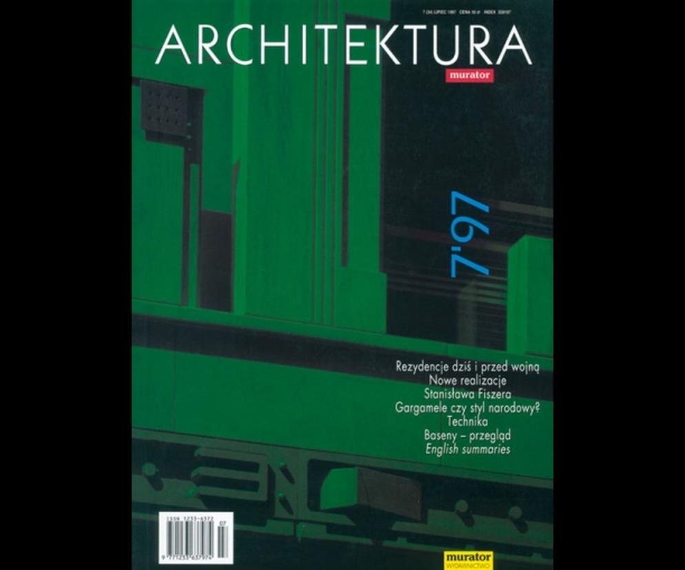 Okładka Miesięcznik Architektura 07/1997