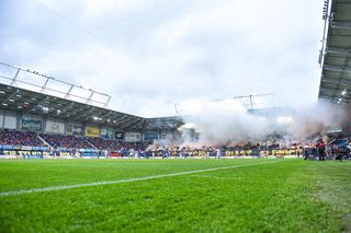  Zadyma na meczu Piast - Górnik