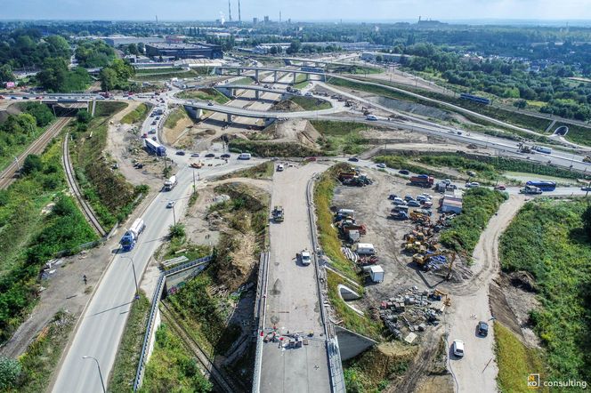 Węzeł Mistrzejowice - budowa. Zobacz jak powstaje jeden z najbardziej skomplikowanych obiektów na S7