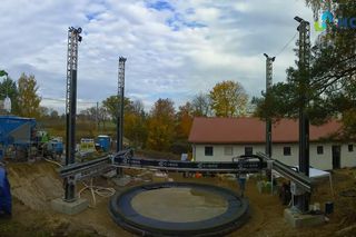 Tak powstawał drukowany z betonu zbiornik na wodę pitną w Barczewku