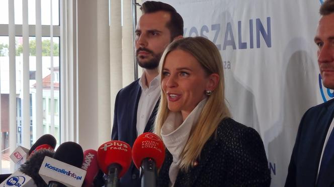 Wiceministra rodziny, pracy i polityki społecznej Agnieszka Gajewska w Koszalinie