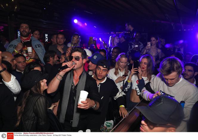 Robin Thicke i April Love Geary na urodzinach Richiego Aktivy