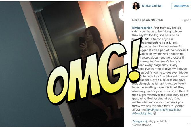 Kim Kardashian NAGO w drugiej ciąży