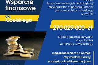 Wsparcie finansowe dla województwa lubelskiego