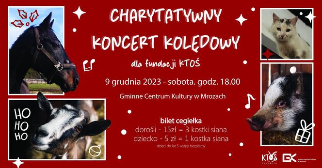 Charytatywny Koncert Kolędowy na rzecz zwierząt w Azylu Ktosiowo w Łukówcu już 9 grudnia!