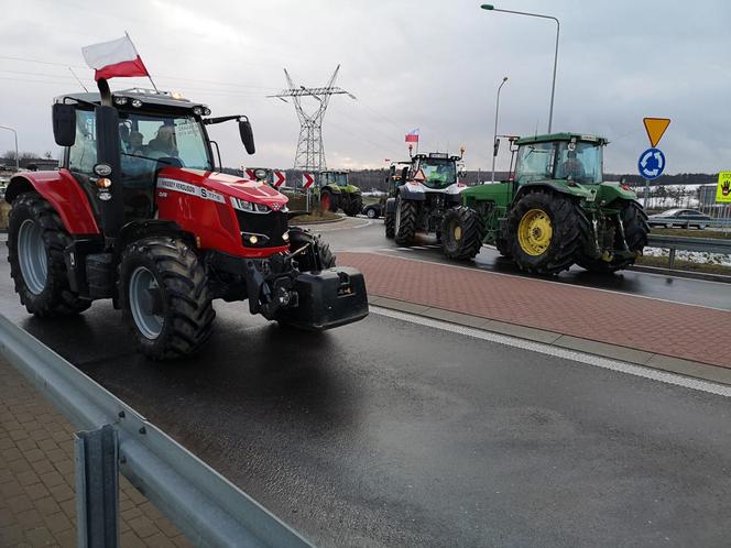 Protest rolników na Warmii i Mazurach