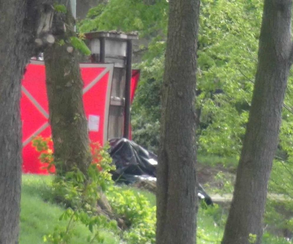 Ludzkie zwłoki w stawie pod Płońskiem. Strażacy wyłowili je z wody, na miejscu jest prokurator