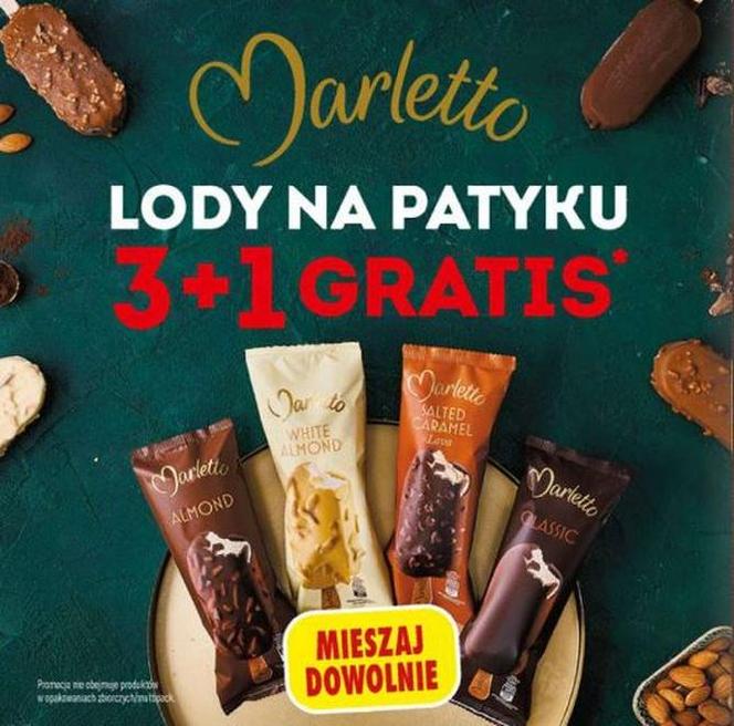 Lody Marletto  na patyku 3+1 gratis