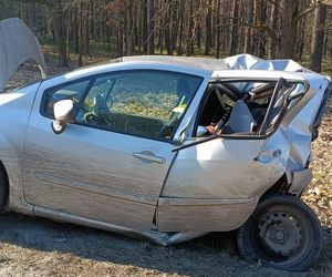 Jedna osoba została poszkodowana w porannym wypadku koło Leszna