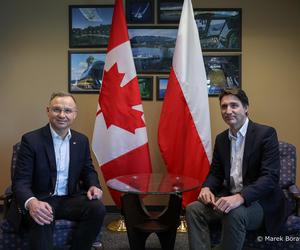 Prezydent RP Andrzej Duda i premier Kanady Justin Trudeau. Spotkanie z Premierem Kanady w bazie marynarki wojennej Canadian Forces Base Esquimalt