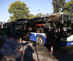 Pożar autobusu MPK w Krakowie