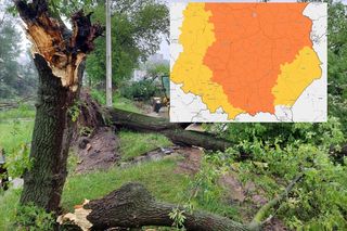 Silny deszcz, porywisty wiatr i opady gradu. Groźne burze w Świętokrzyskiem