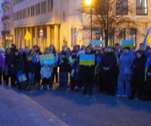 Manifestacja w trzecią rocznicę wybuchu wojny w Ukrainie