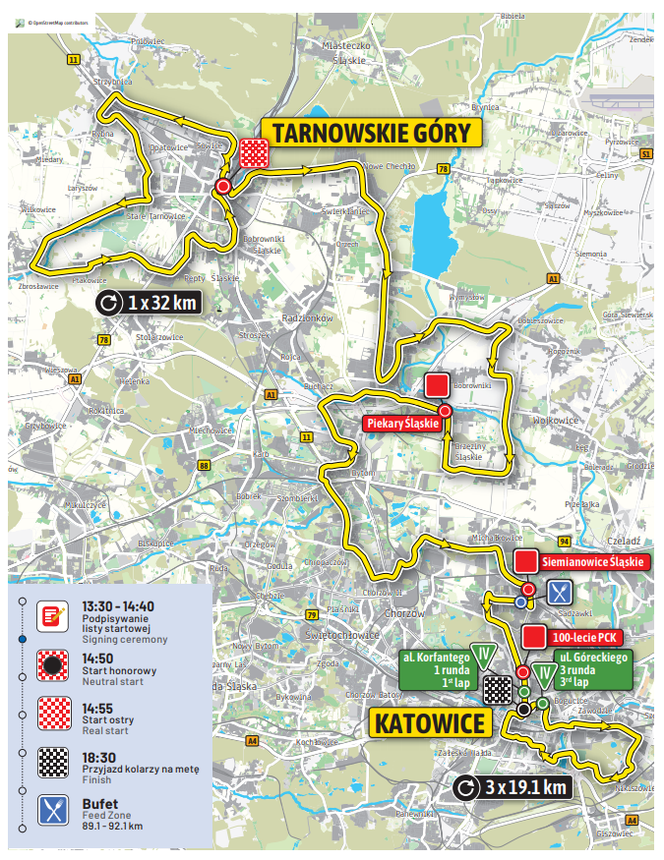 Mapa Tour de Pologne - II ETAP