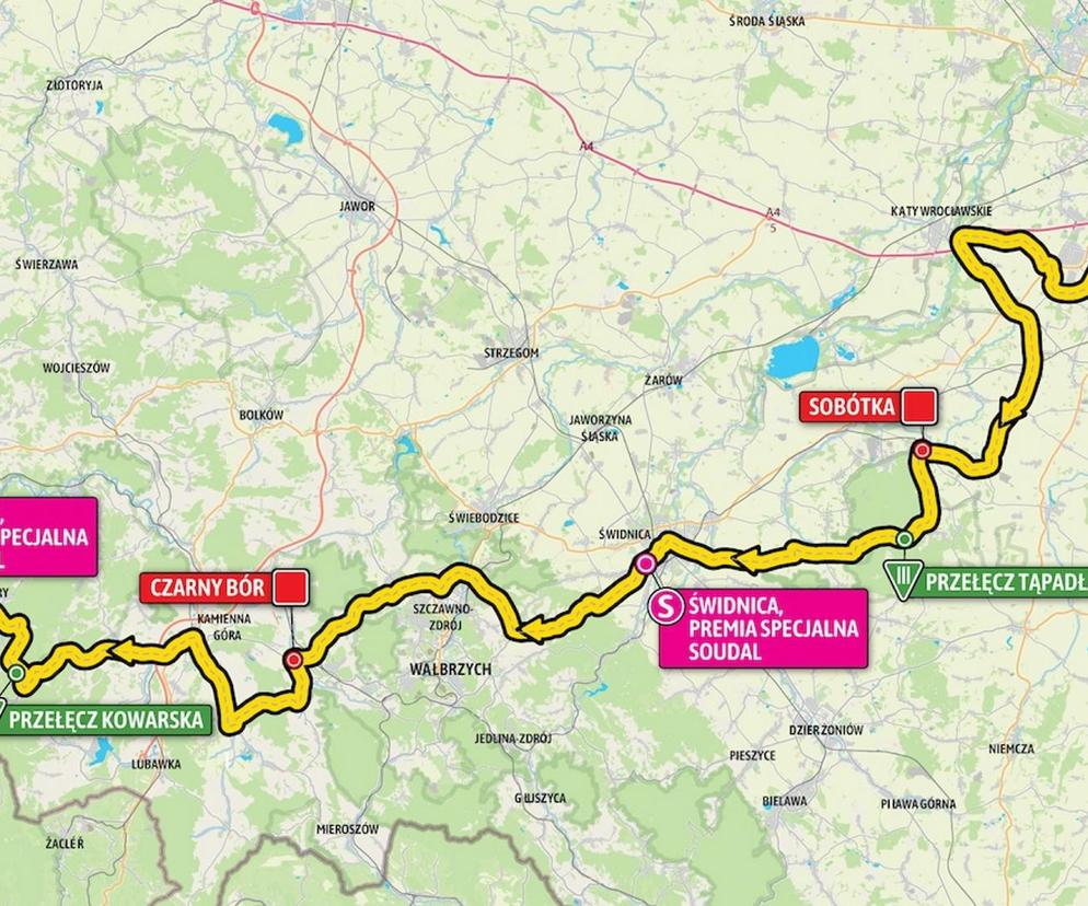 Tour de Pologne 2024 drugi etap MAPA. Trasa 2. etapu TdP 2024