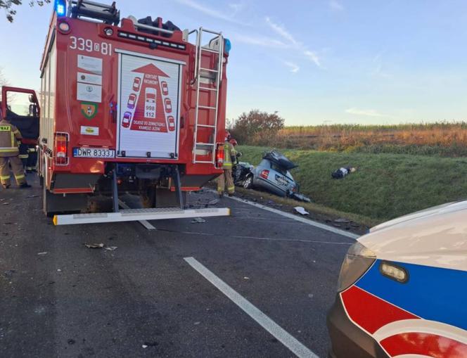 Wypadek w Mlecznej na drodze krajowej 8 