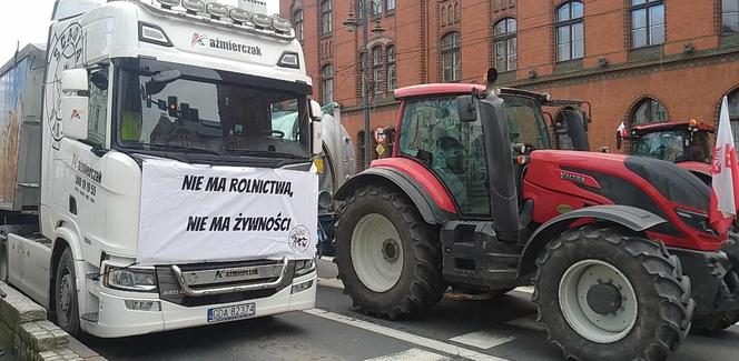 Protest rolników w Bydgoszczy