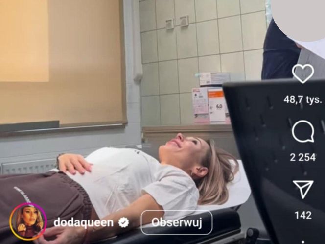 Doda na łóżku w szpitalu