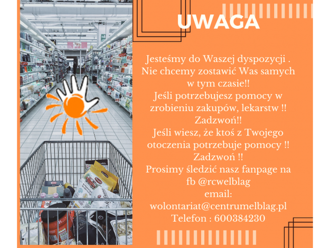 Akcja pomocowa Regionalne Centrum Wolontariatu w Elblągu