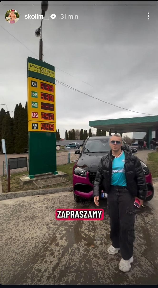Skolim pokazał pierwszą stację benzynową. Tyle trzeba zapłacić za paliwo